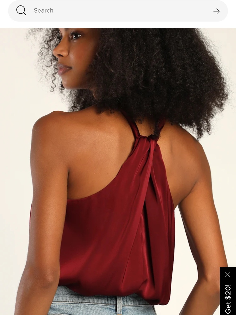 Lulu's Burgundy Halter-Style Bodysuit